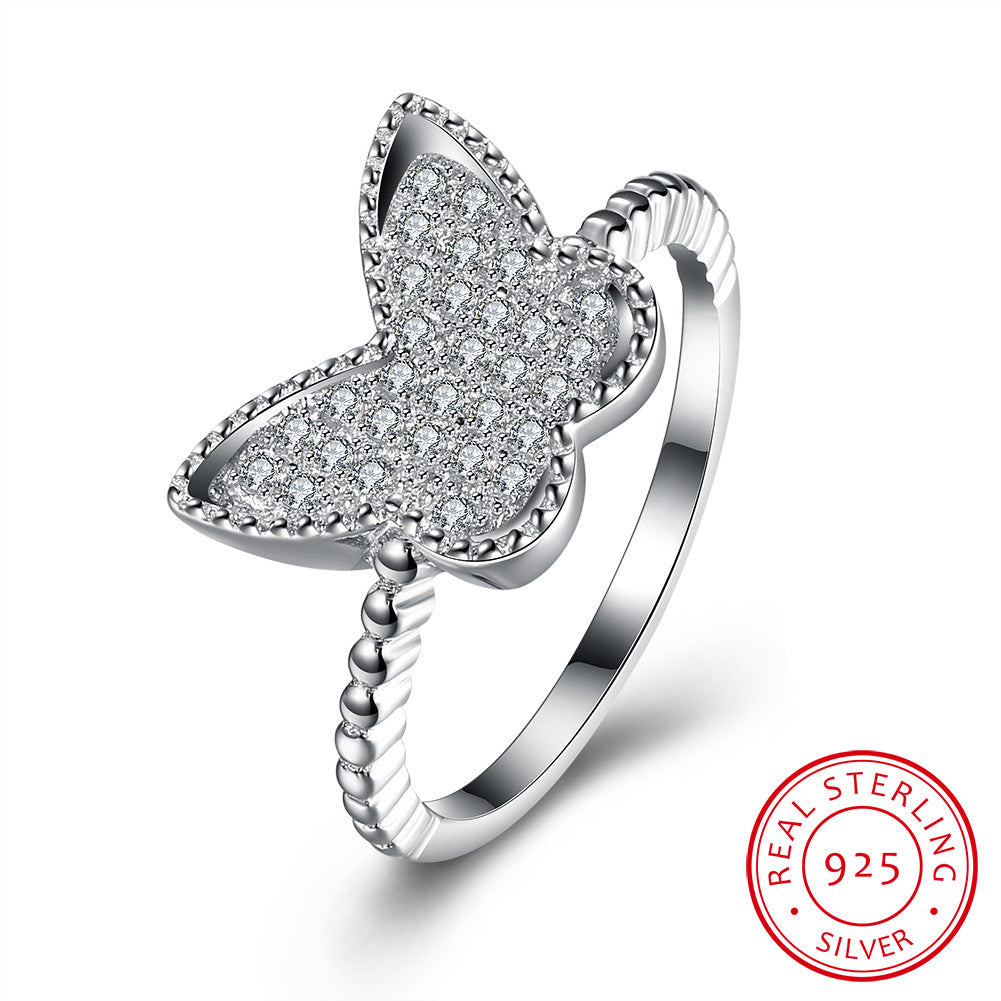 Butterfly Stone 925 Sterling Silver Ring