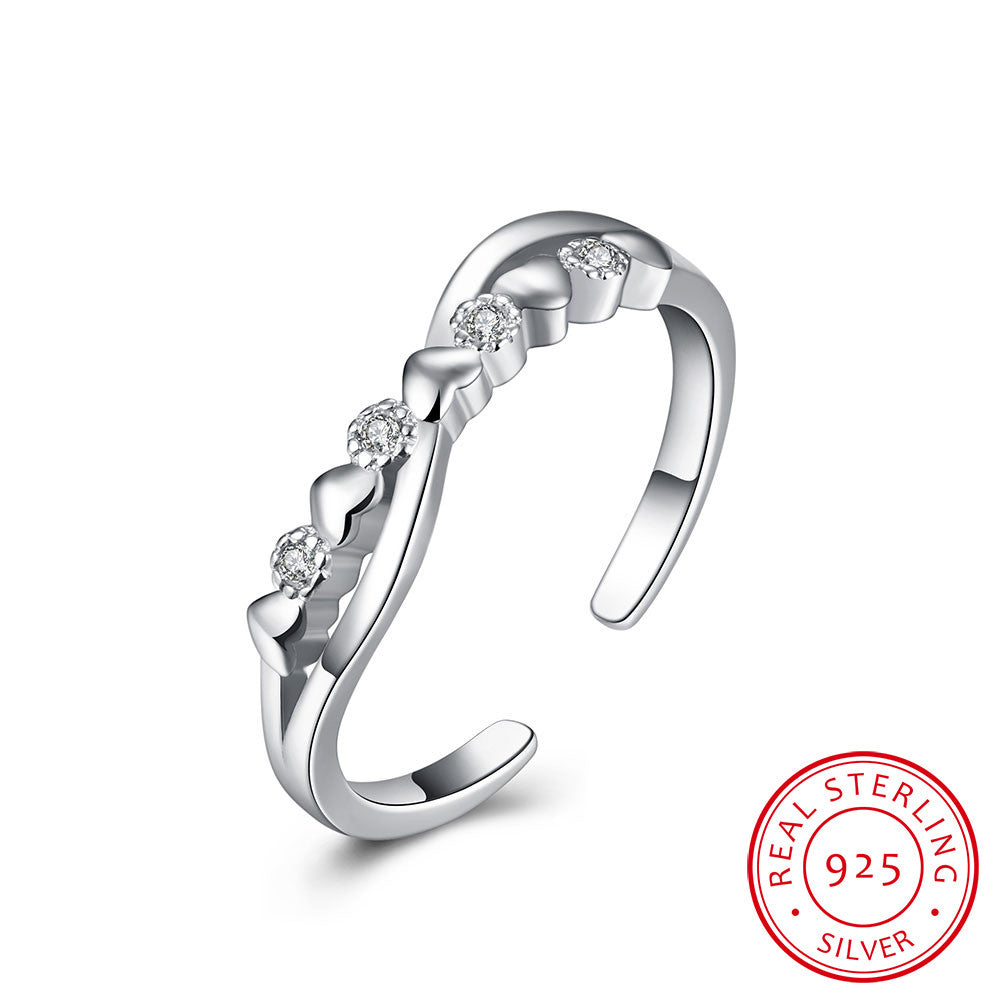 Criss-Crossed 925 Sterling Silver Ring