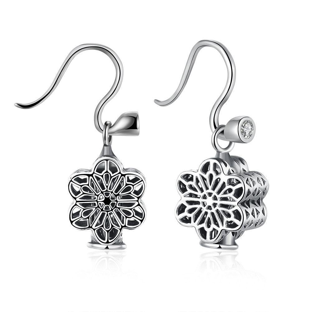 Filigree Daisy 925 Sterling Silver Earrings