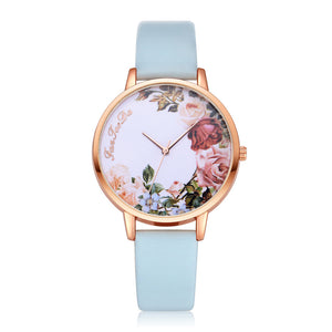 Just Roses Leather Band Analog Quartz Wrist Watch