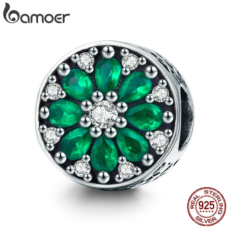 Luminous Flower 925 Sterling Silver Charm Bead