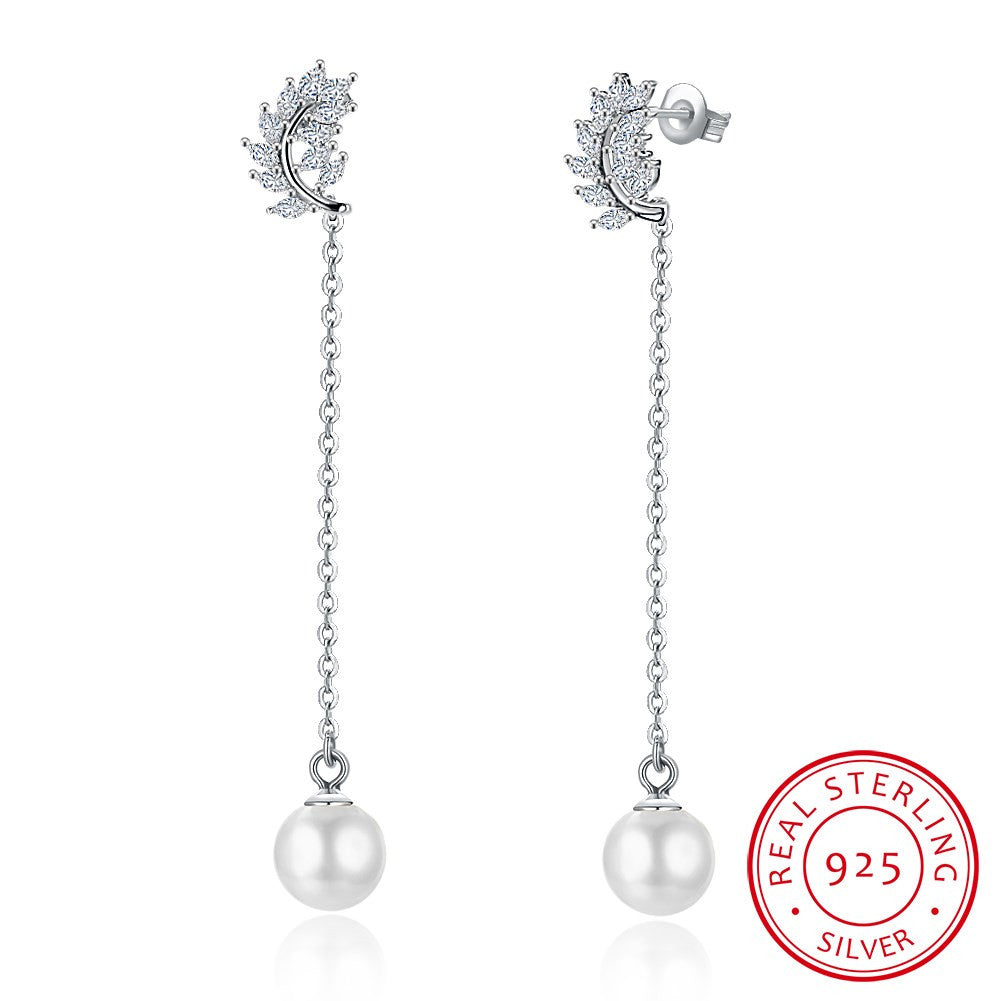 Pearl Drop 925 Silver Earrings