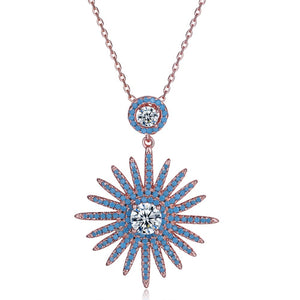 Sunflower Blues 925 Silver Necklace