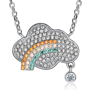 Spewing Rainbows 925 Sterling Silver Necklace