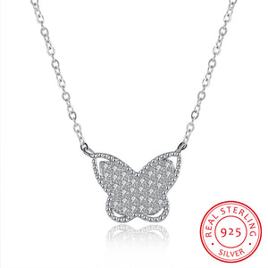 Sweet Butterfly 925 Silver Necklace