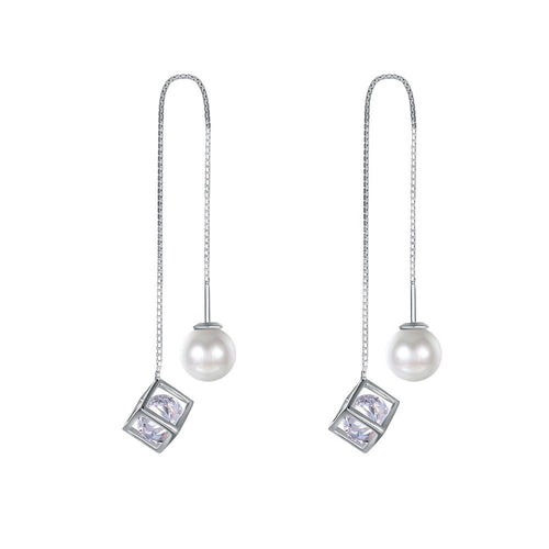 Diva Squared 925 Silver Earrings