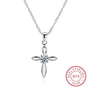 Classic Cross 925 Sterling Silver Necklace