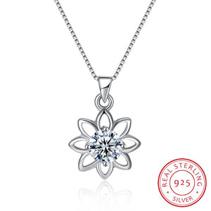 Bright Little Flower 925 Sterling Silver Necklace