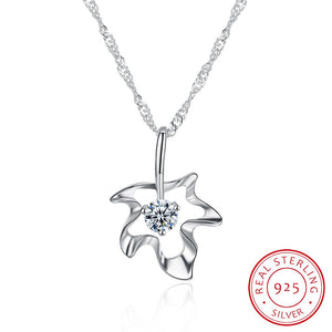 Darling Leaf 925 Sterling Silver Necklace