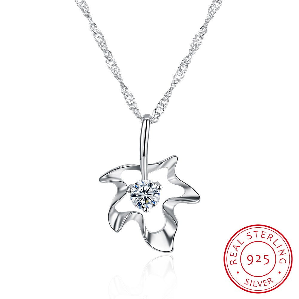 Darling Leaf 925 Sterling Silver Necklace