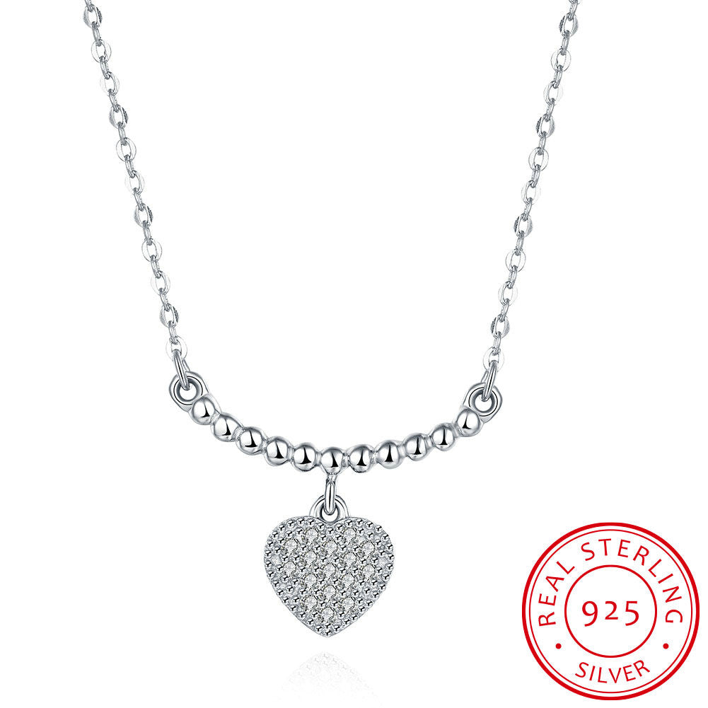 Drop My Heart 925 Silver Necklace