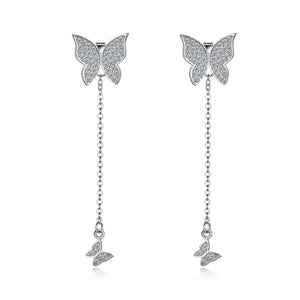 Learning to Fly 925 Sterling Silver Butterfly Earrings