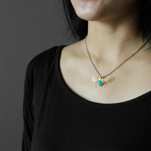 Honeybee Dream! Amazonite and 925 Sterling Silver Pedant